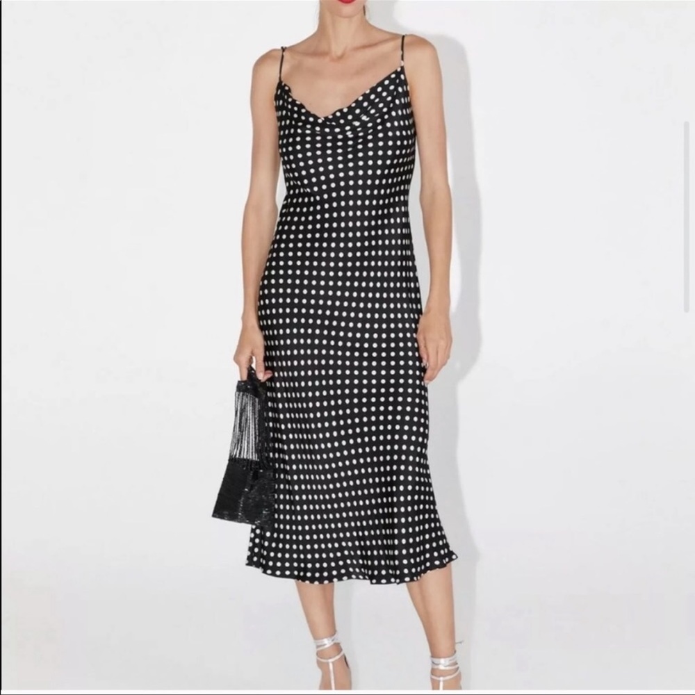 Zara polka dot bloggers favorite slip dress